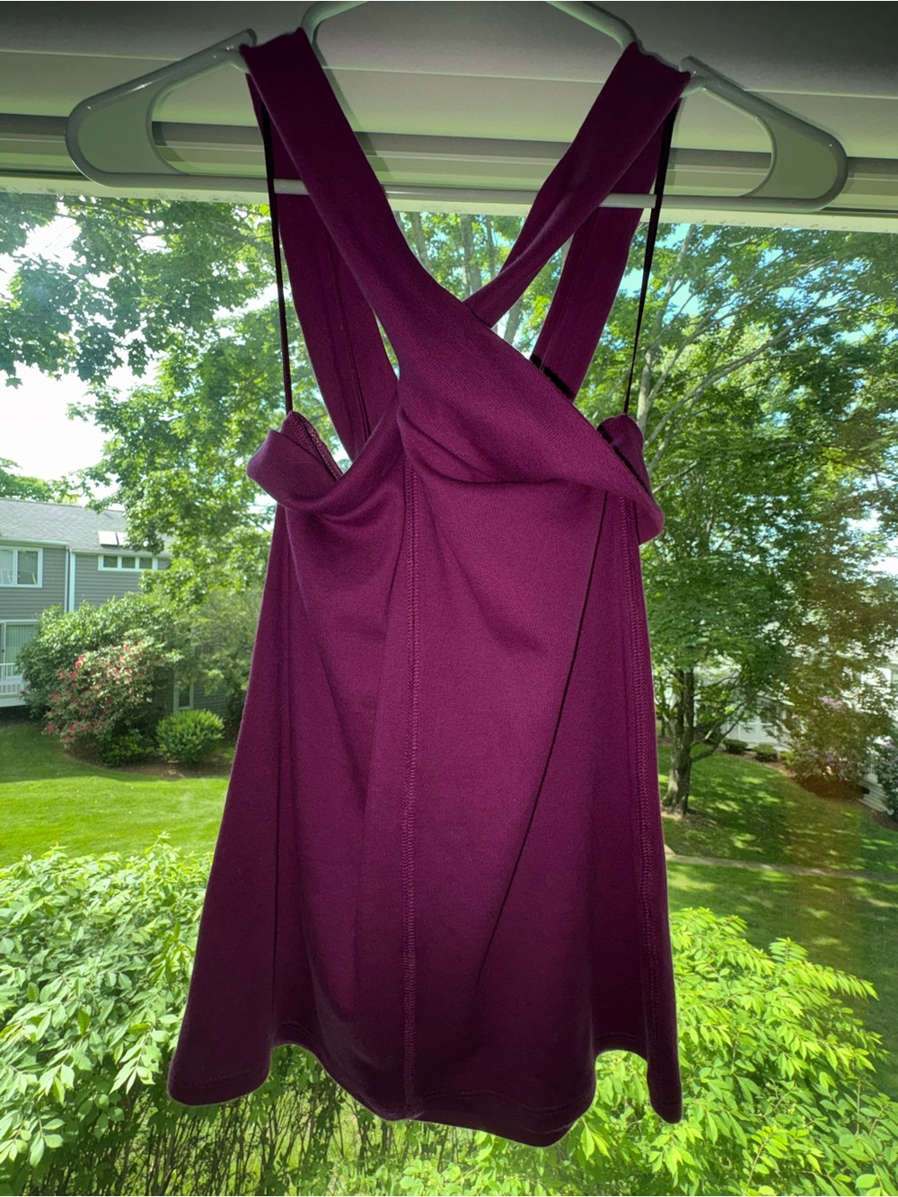 Free People Magenta Cross-Back Tank Top